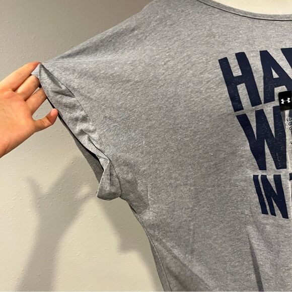 Under Armer Gray Motivational gym Graphic Tee size large - Picture 5 of 13